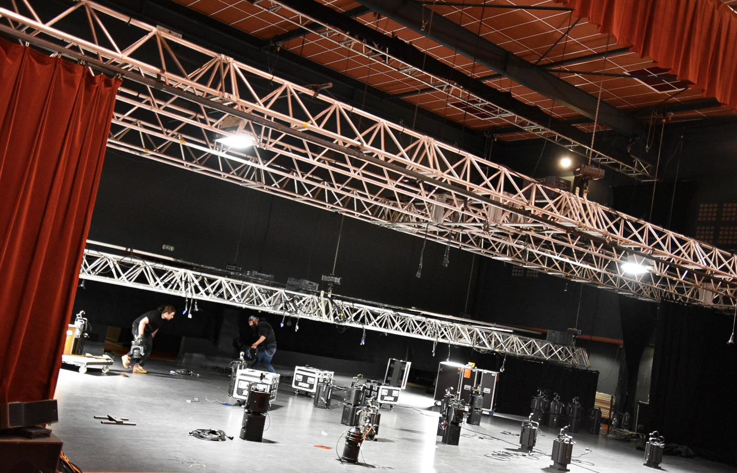 Montage technique d'un spectacle.